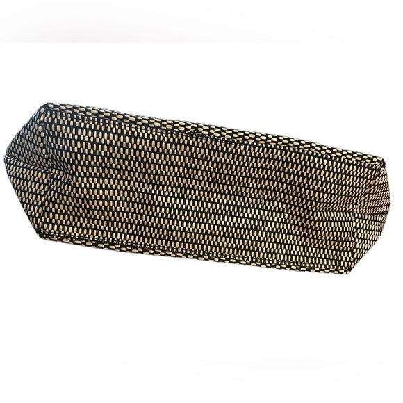 Saks Fifth Avenue Black/Beige Honeycomb Stitch Large Tote Bag - New Without Tags - Picture 2 of 7